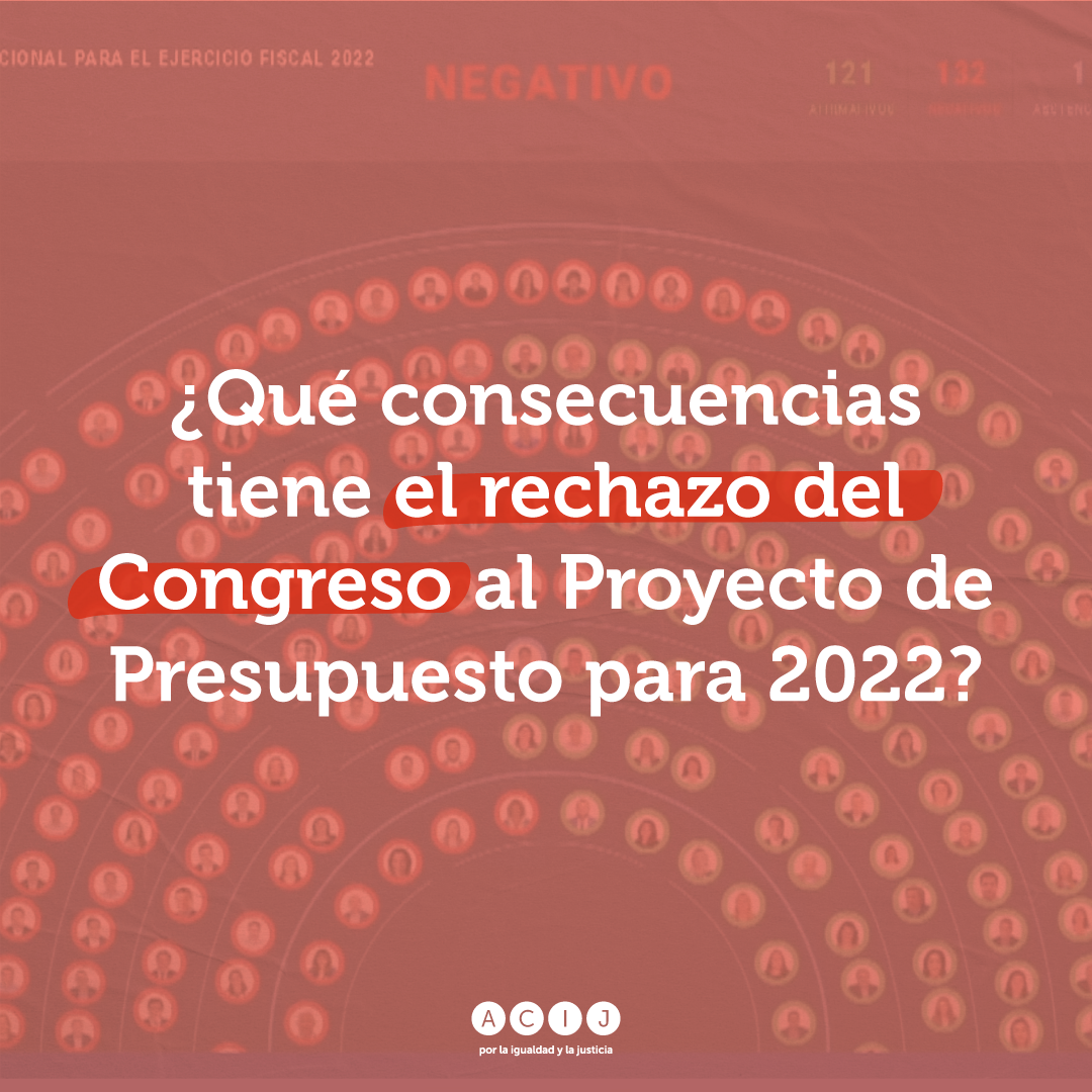 ¿Qué consecuencias tiene el rechazo del Congreso al Proyecto de Presupuesto para 2022?